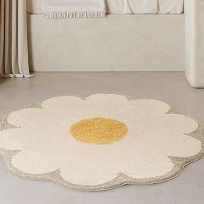 Flower Bedroom Carpet Bathroom Absorbent Floor Mat Door Home Decor