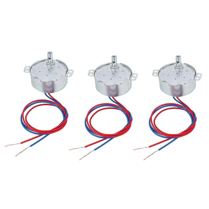 3x Ac 220v-240v 4w 3rpm Ccw/cw 20mm Thickness Ac Synchronous Motor