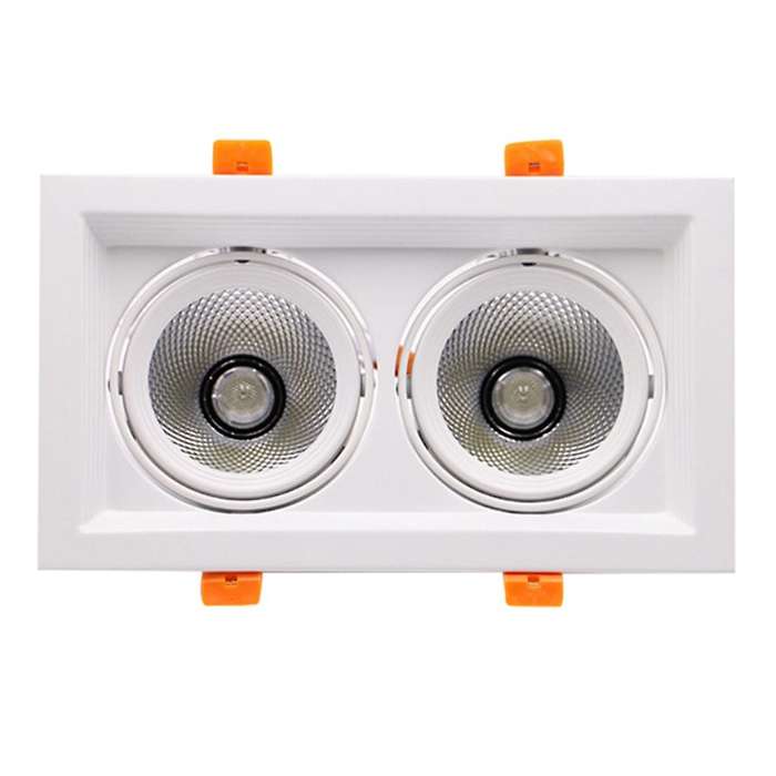 3000k Warm Light, 7w Double Head Opening 200x100mm White