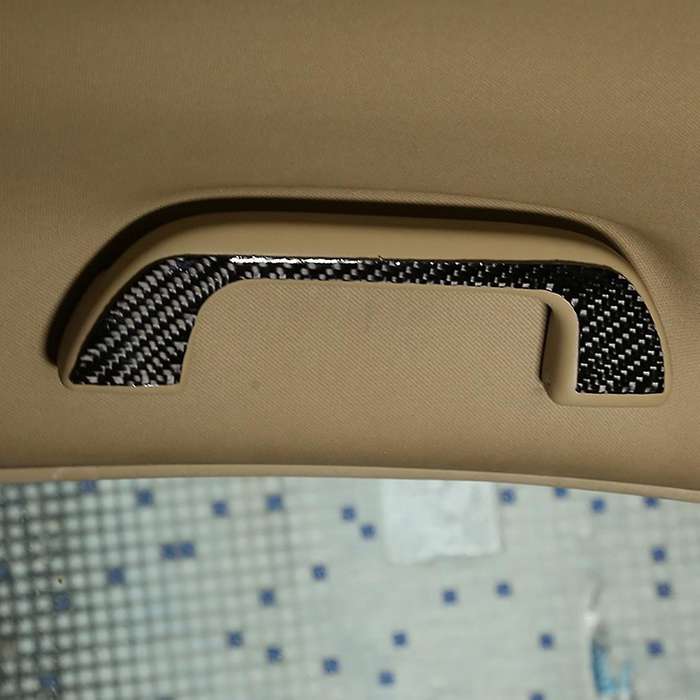 Car Soft Carbon Fiber Roof Handle Cover Trim for Honda Crv 2007-2011