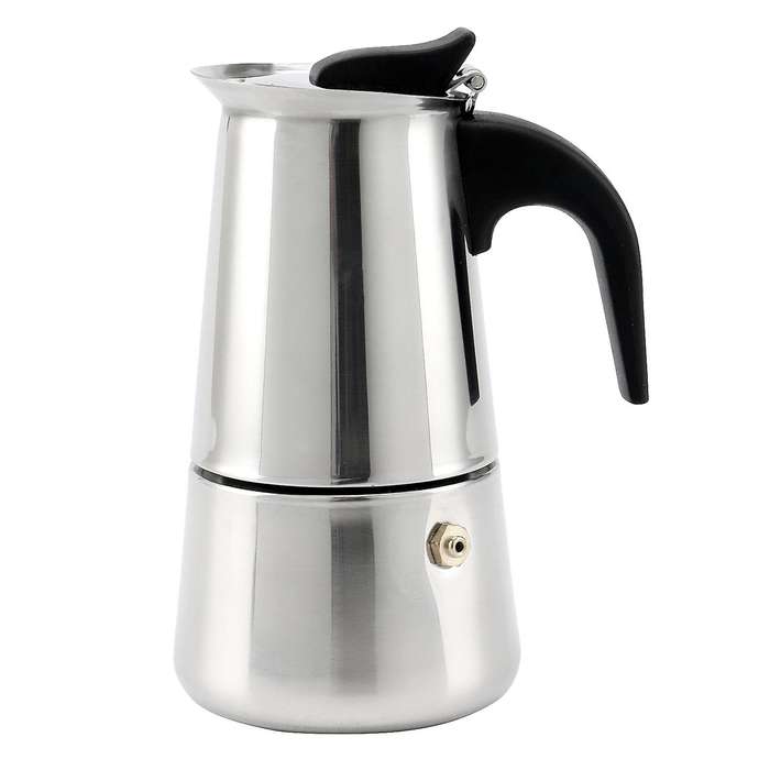 Moka Coffee Pot Percolator Stove Coffee Pot 100ml Stainless Steel