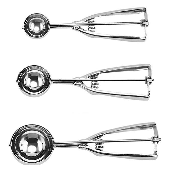 Scoop Set Ice Cream Scoop with Trigger Stainless Steel for Baking