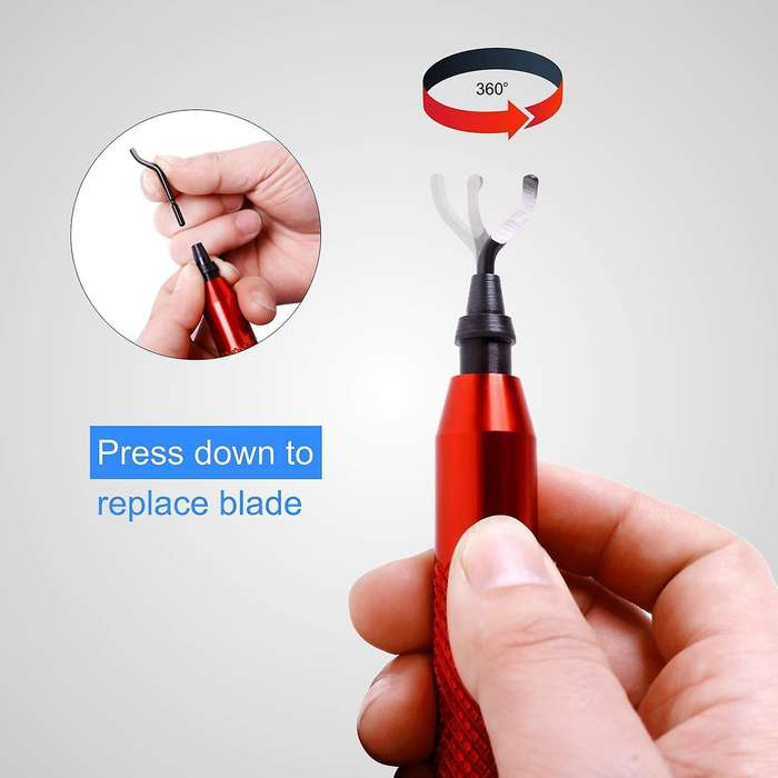 21 High-speed Steel Rotary Burr Removal Blades for Wood Red