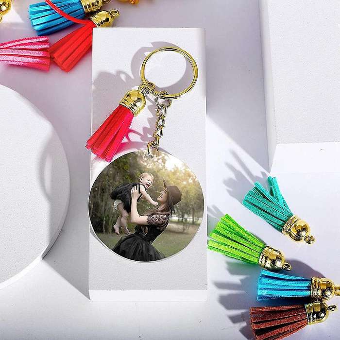 Acrylic Keychain Blank for Vinyl Key,for Craft, Key Chain Kit(gold)