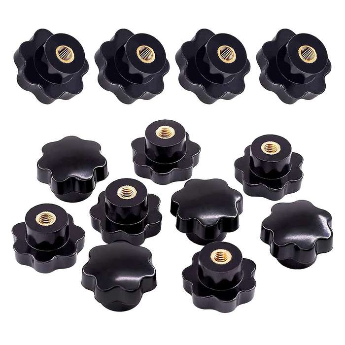 15pcs 7 Star Knob Female Thread Nut Clamping Knob Grip Kit (m8)