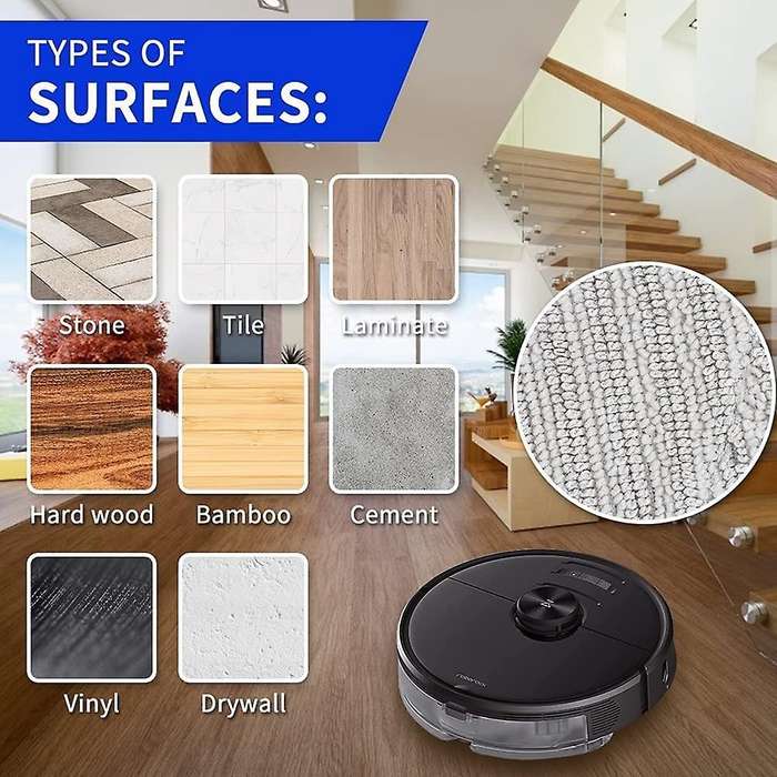 10pcs Mop Cloths for Xiaomi Roborock T8 for Roborock Vacuum Cleaner