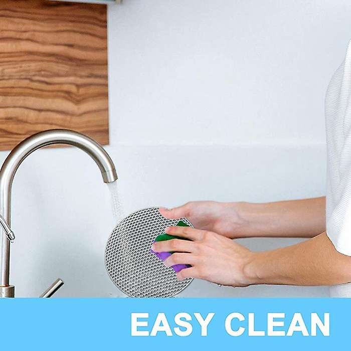 4 Pcs Extra Thick Silicone Trivet Mats: Trivets for Hot Dishes Gray