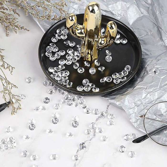 500g Acrylic Crystal Diamond,8mm Wedding Table Confetti Diamond Vase