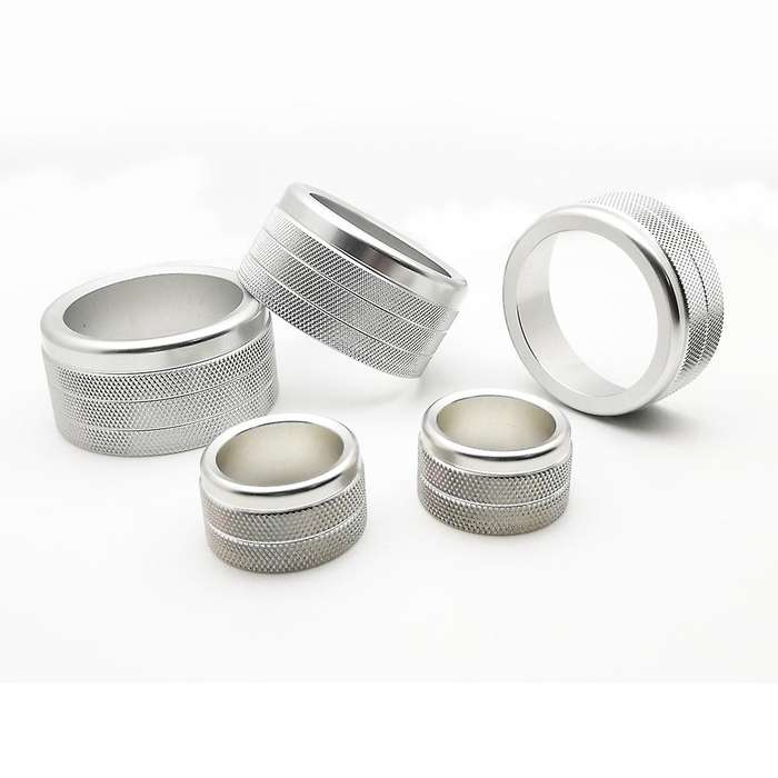 Air Conditioner Volume Knob Ring for Toyota -tundra 2014-2021, Silver