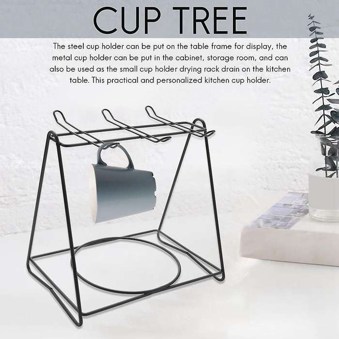 Stainless Steel Coffee Cup Holder Hanging Partition Cup Holder