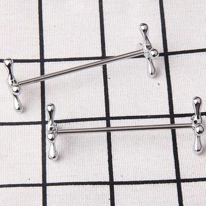 8 Pcs Zinc Alloy Chopsticks Stand Metal Craft Decoration (silver)