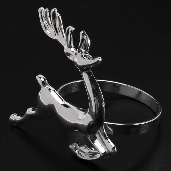12 Pieces Rhinestone Snowflake Napkin Rings and Deer Napkin Rings