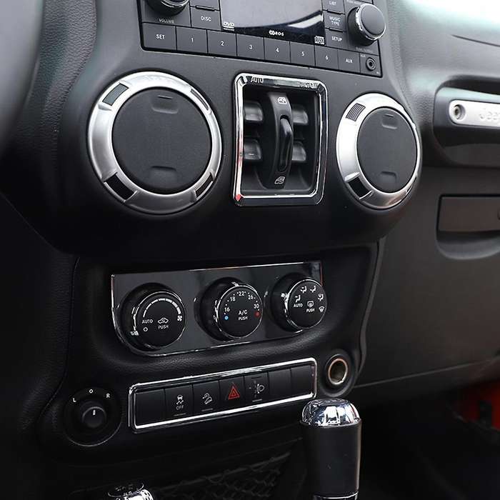 Emergency Light Switch Button Frame Cover Trim, Abs Silver