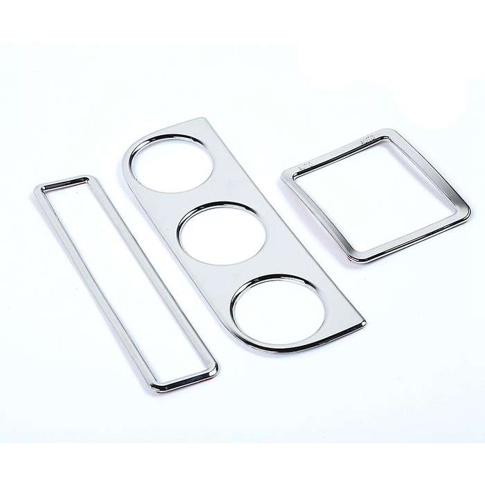 Emergency Light Switch Button Frame Cover Trim, Abs Silver