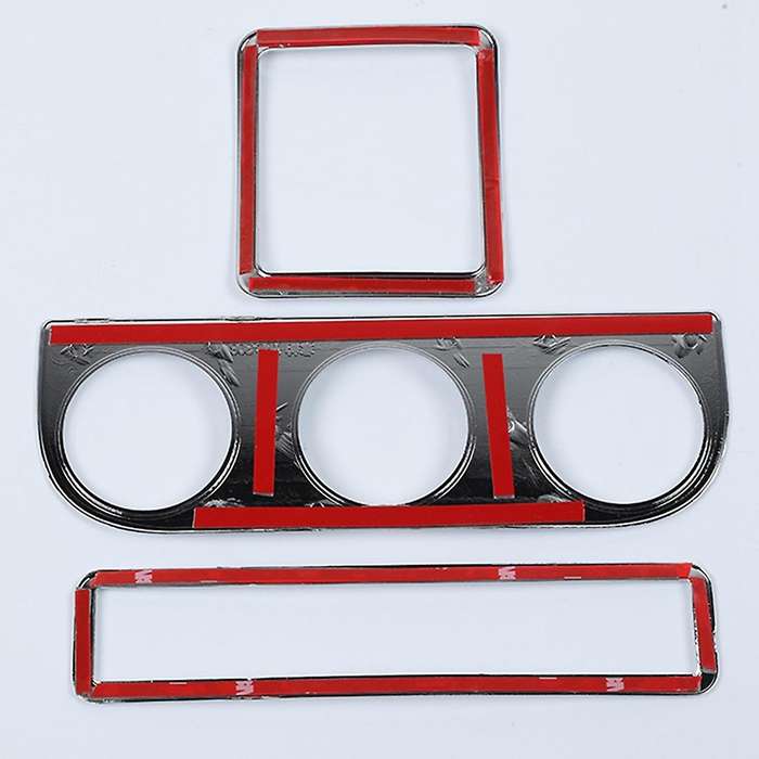 Emergency Light Switch Button Frame Cover Trim, Abs Silver