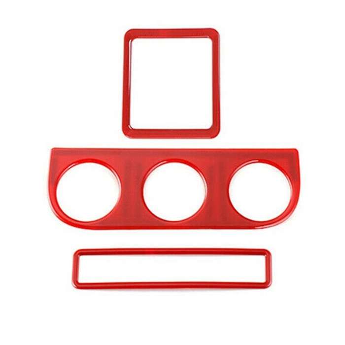 Emergency Light Switch Button Frame Cover Trim, Abs Red