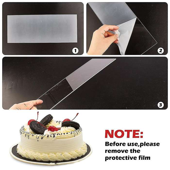 Clear Acrylic Cake Scrapers Icing Smoother Buttercream Frosting Combs