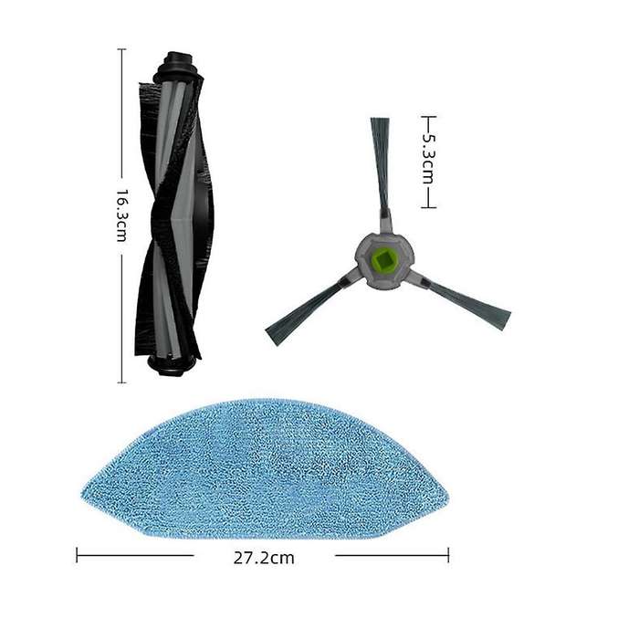 Main Side Brush Mop Cloths Rag for Ecovacs Deebot Ozmo U2 / U2 Pro