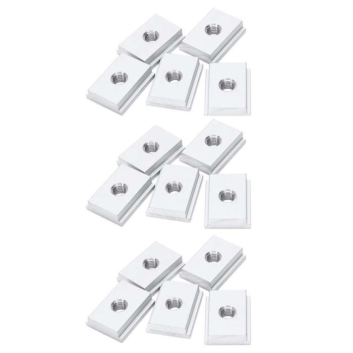 15pcs M8 T-track Slider Sliding Nut Aluminum Alloy T Slot Nut