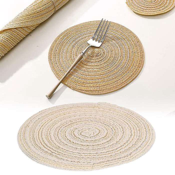 6pcs Pot Trivets Large Braided Woven Trivet Coaster,trivet Pad Beige