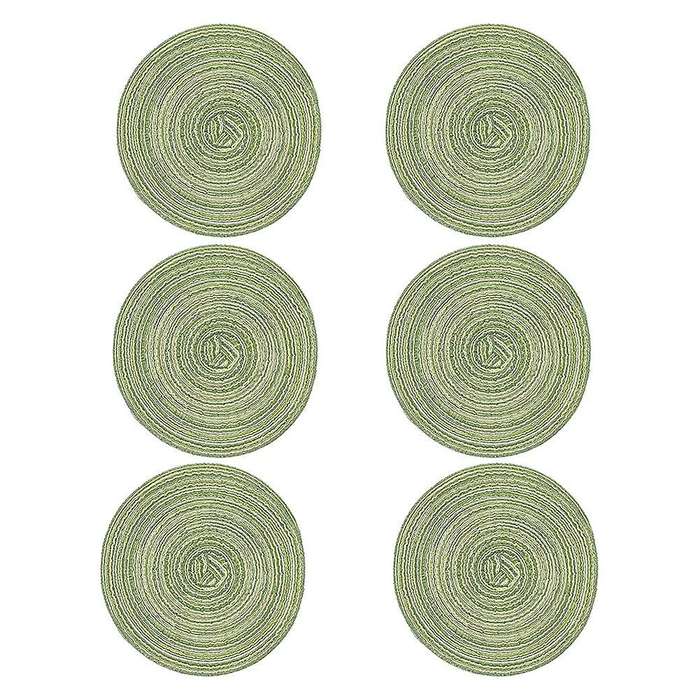 6pcs Pot Trivets Large Braided Woven Trivet Coaster,trivet Pad Green