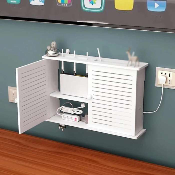 Wireless Wifi Router Storage Boxes Wooden Box S