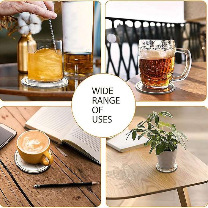 4 Pcs Absorbent Coaster Ceramic Coffee Coaster Cat Style Tea Coaster