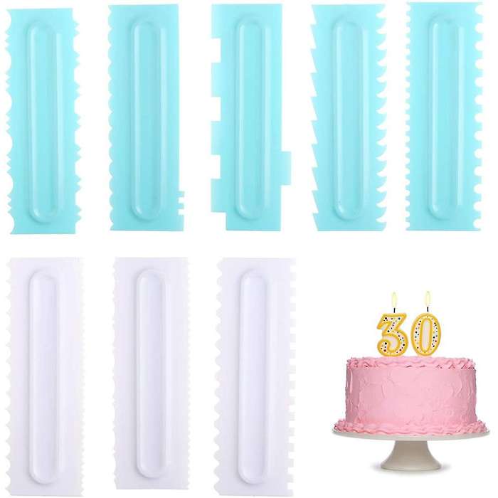 8 Pieces Sawtooth Cake Scraper Set, Multiple Style Edges for Cake