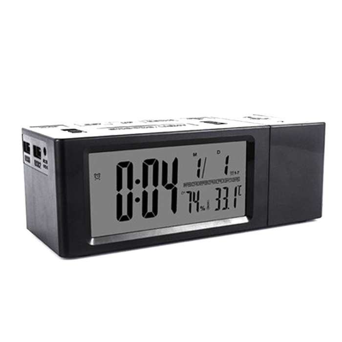 Digital Alarm Clock Projector Fm Radio Temperature Display Projection