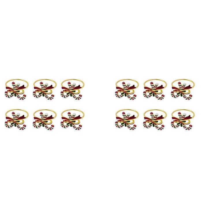 6 Pack Napkin Rings for Wedding , Christmas for Casual Or Formal