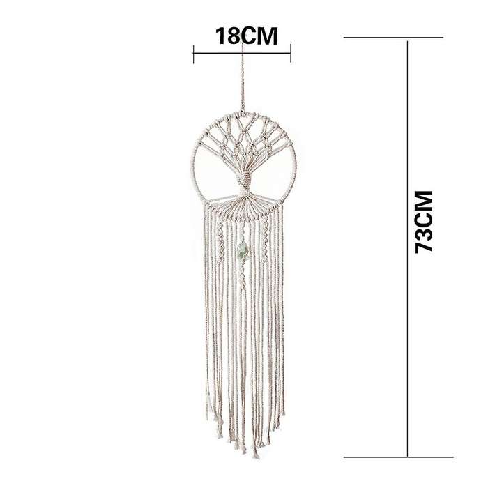 Macrame Wall Hanging Boho Dreamcatcher for Bedroom Nursery Decor