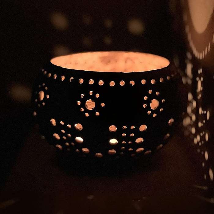 Handmade Coconut Shell Candle Holder for Tealight Pillar,storage Bowl