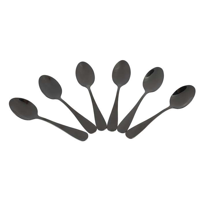 Cuilleres A Cafe Noires Cuilleres , Lot De 6 (cuilleres A Cafe Noir)