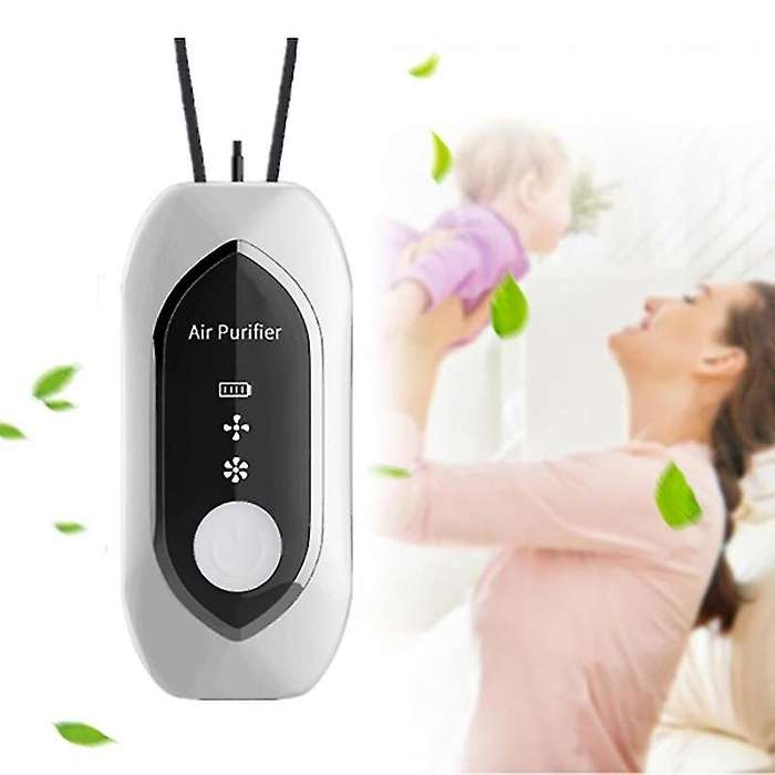 Air Purifier Portable, Usb Rechargeable for Home Car White