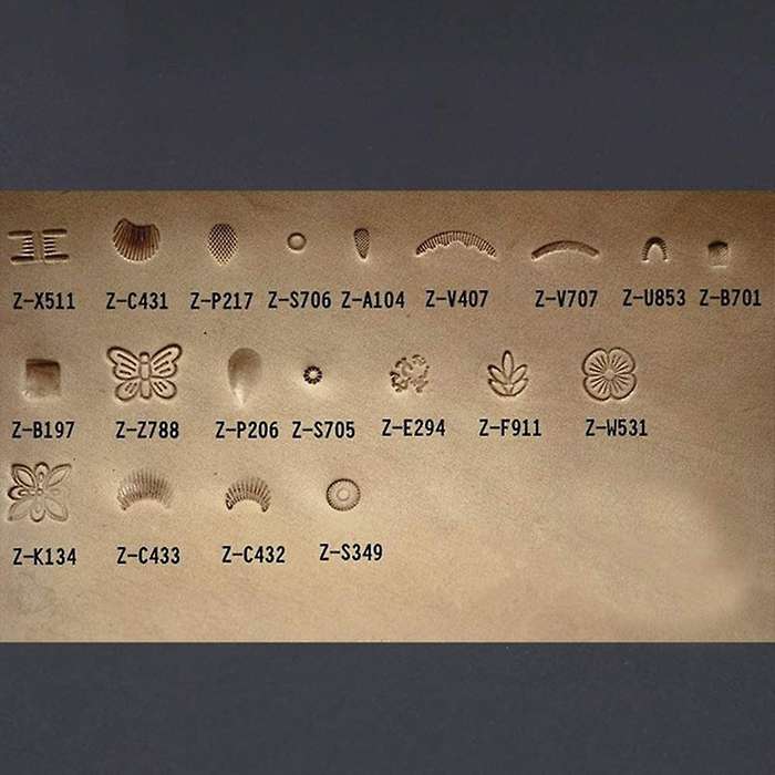 20pcs Printing Tools Diy Metal Leather Processing Saddle Stamping