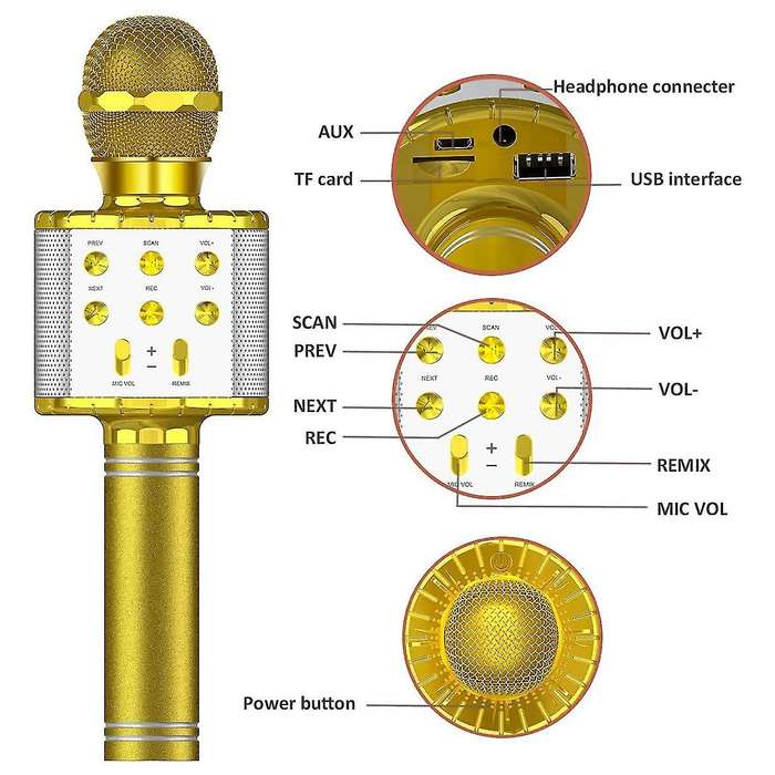 Wireless Bluetooth Microphone Karaoke for Android / Iphone / Ipad