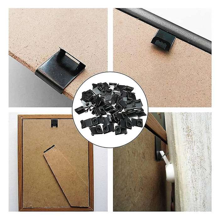 500 Pieces Picture Hook Iron for 2-3mm Photo Frame Plate Thickness