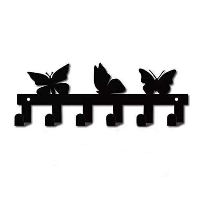 Key Rack Holder,wall Mounted Key Holder 6 Hook for Coat Clothes