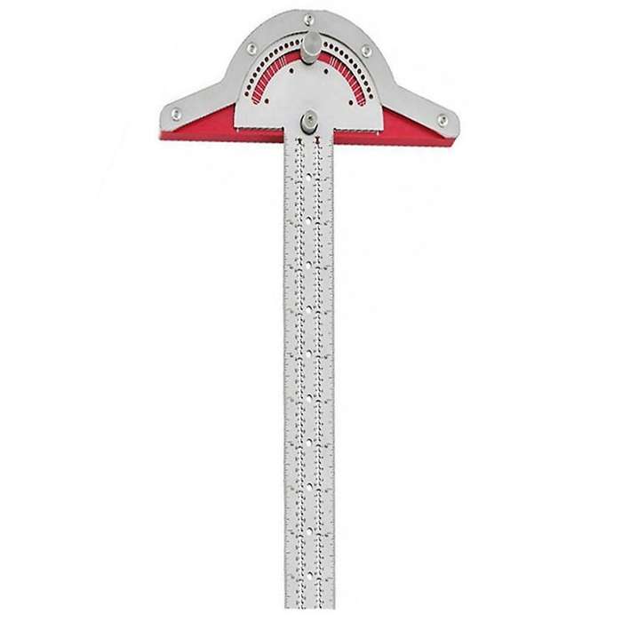 20-inch Woodworking Edge Ruler Protractor Angle Protractor Two-arm