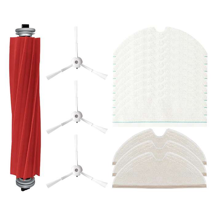 Main Brush Edge-sweeping Brushes Mop Cloth for Roborock T8 Robot