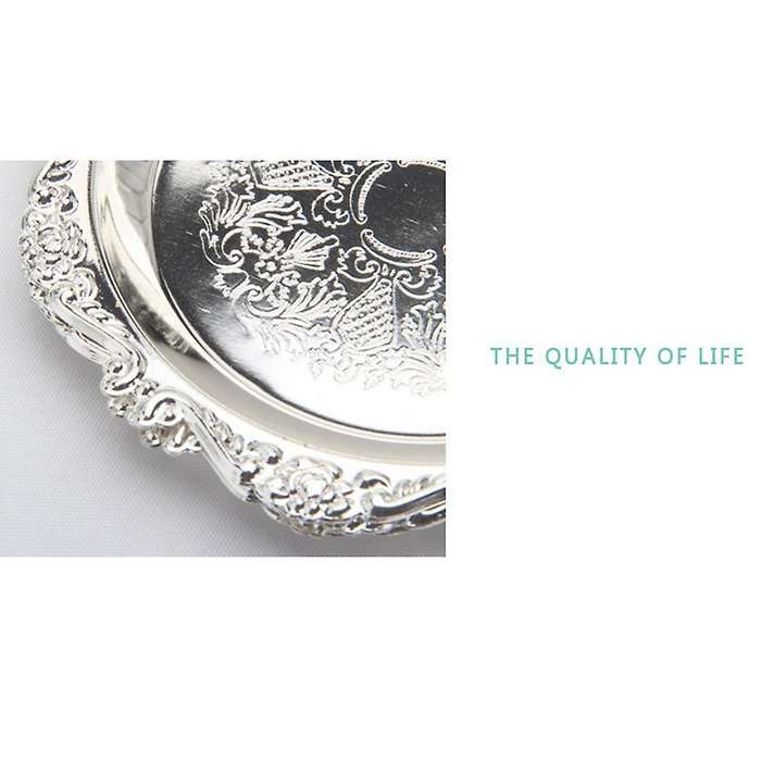 Metal 7-piece Set Of Coasters Cupcake Pans Small Saucers Kitchen