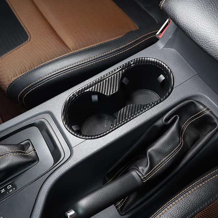For Ford Ranger Everest 2015+ Car Water Cup Holder Cover,carbon Fiber