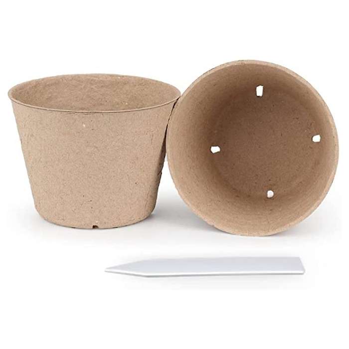 Peat Pots, 70 Pcs 4 Inch Plant Starting Pots with 20 Plant Labels