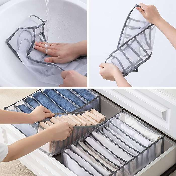 Wardrobe Clothes Organiser Storage Box for Underwear Socks and Jeans