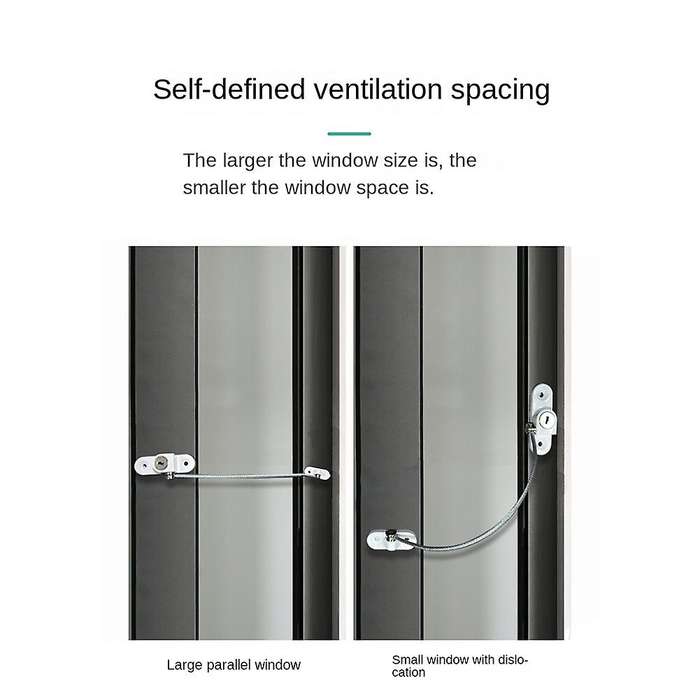 Window Limiter Baby Door Lock Children Window Lock Black 4pcs
