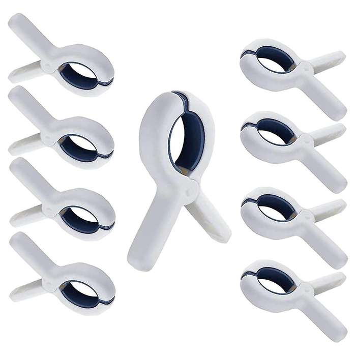 9pcs Plastic Clothespin, Laundry Clip, Beach Towel Clips