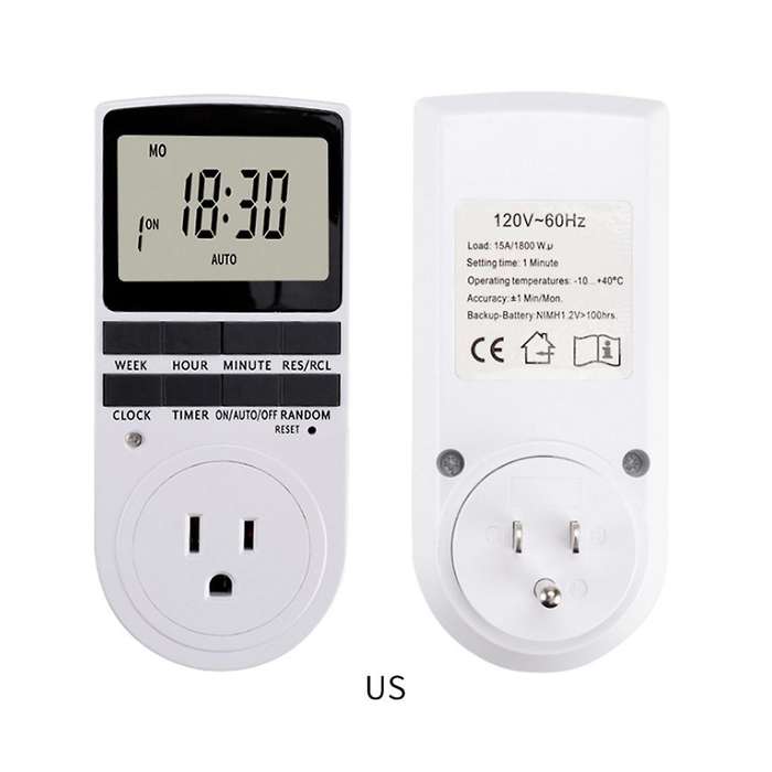 Electronic Digital Timer Switch Socket Kitchen Timer Outlet Us Plug