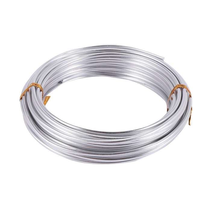 3mm Aluminium Wire 10m Craft Silver Wire Clay Bonsai and Model