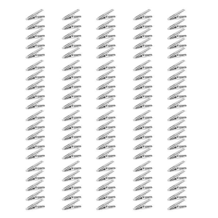 100pcs Clothes Pegs Stainless Steel Clips for Coat Pants Laundry
