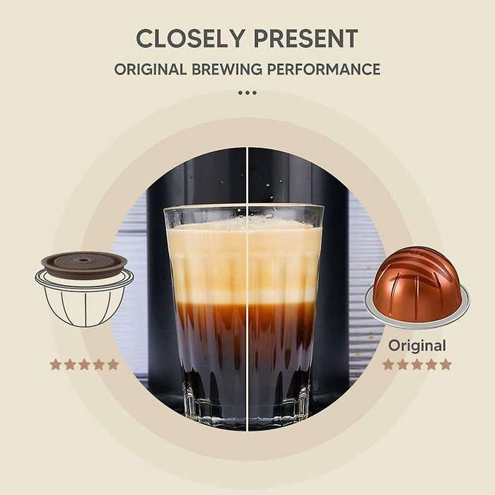 Reusable Coffee Capsule Lid for Refillable Nespresso Vertuo Capsule